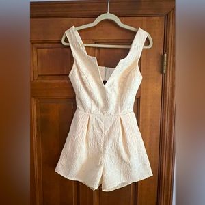 ASOS Lashes of London cream romper with floral detail